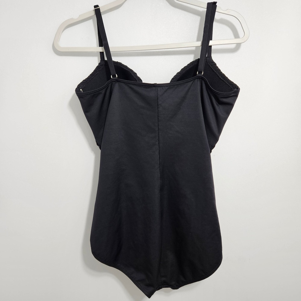 Miraclesuit Womens Ruched One Piece Swimsuit Black Slimming Shaping Beach 14 L - Picture 4 of 9